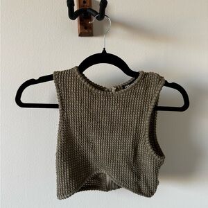 SHEIN Olive Textured Knit Top